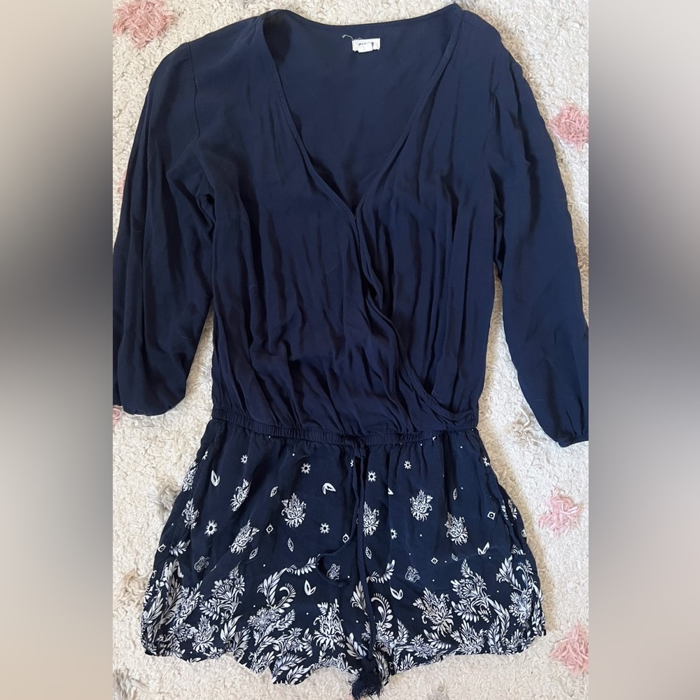 Garage Navy Floral romper